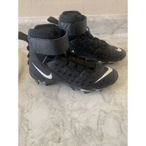 Nike Force High top Football Cleats Men's Size 7 Black Fastflex